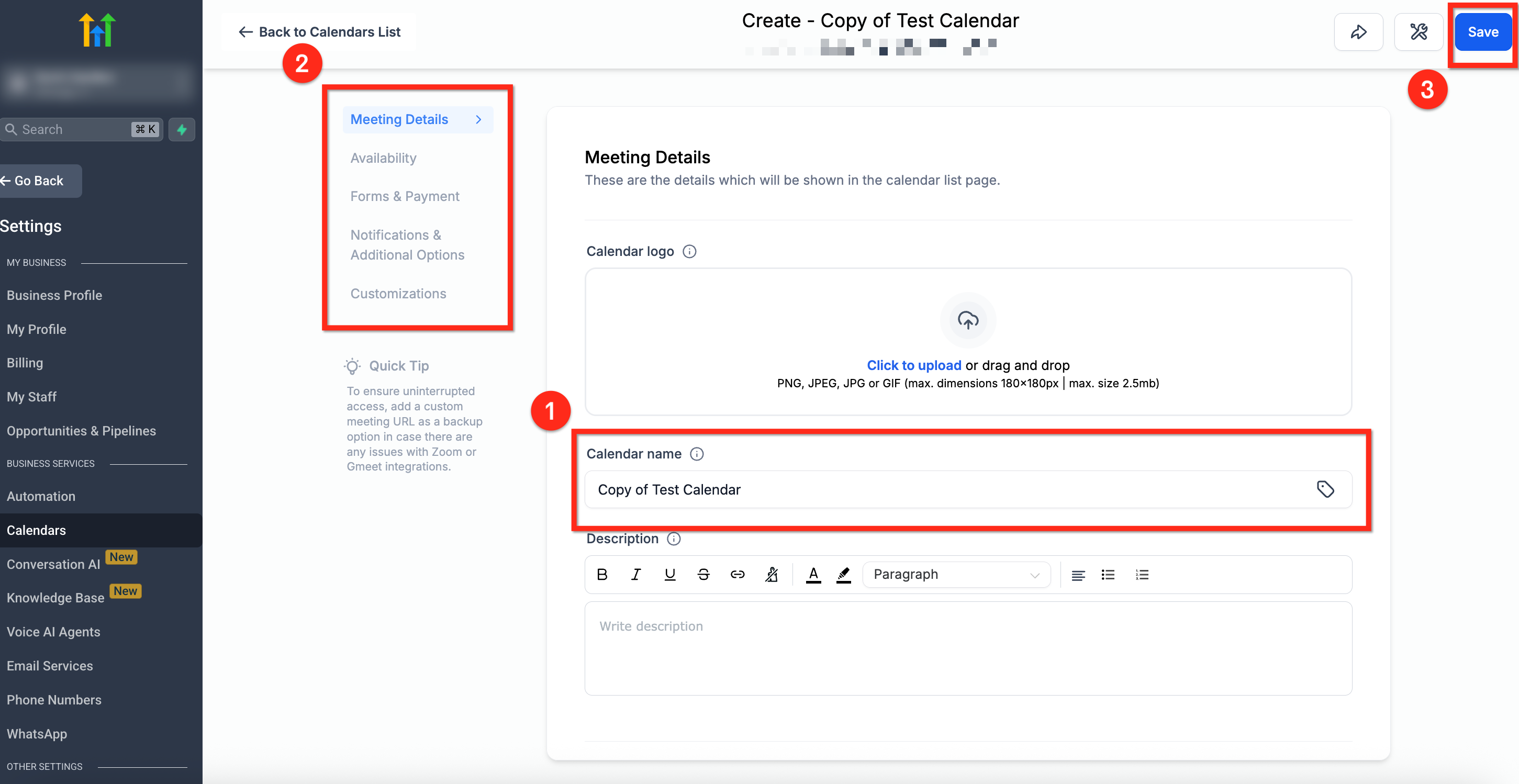 Review Duplicated Calendar