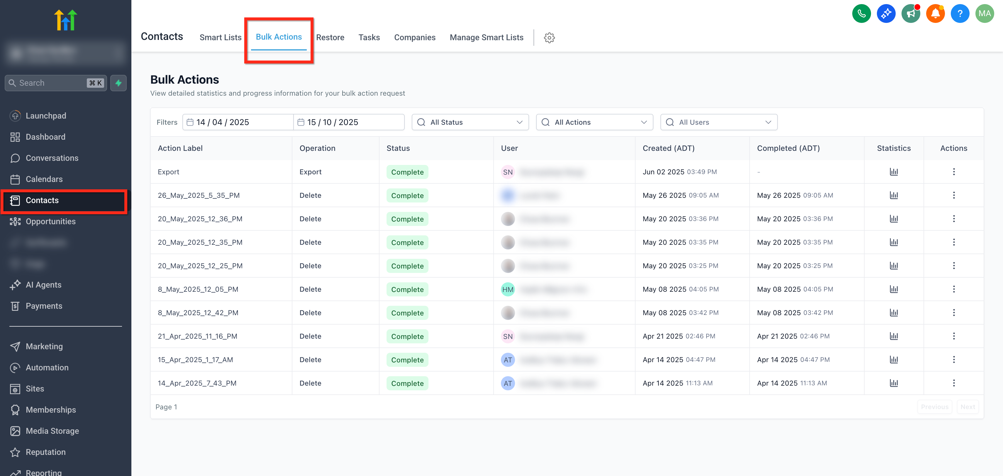 View Stats Drawer