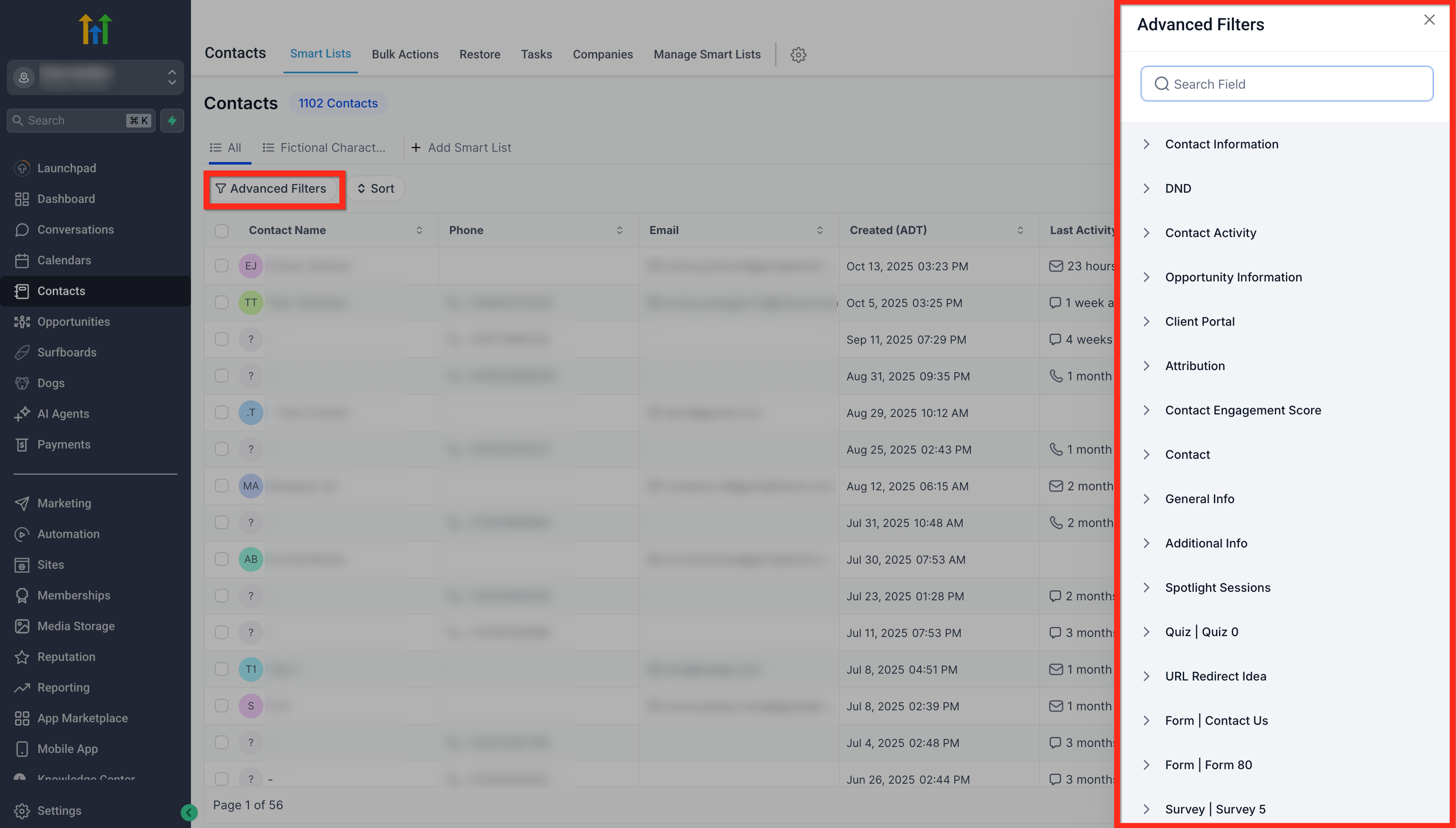 Select Contacts
