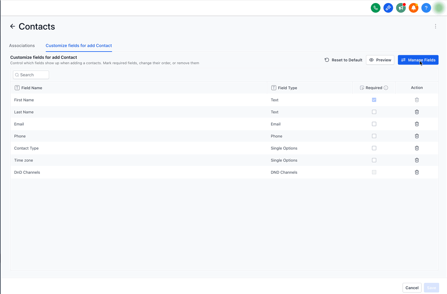 Step 2.1: Reordering fields