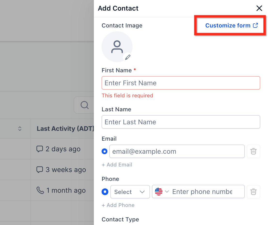 Step 2: Customize the form