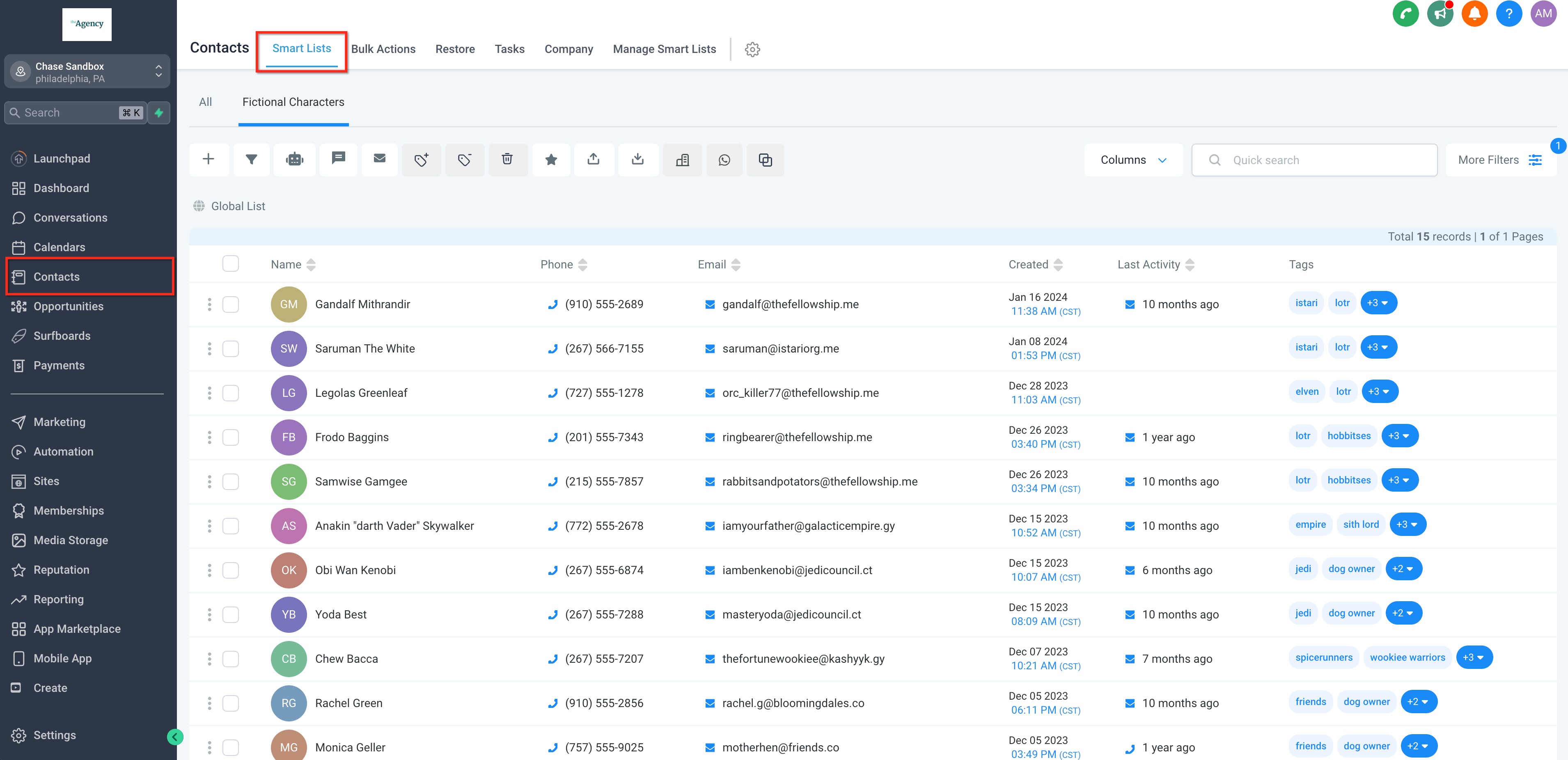Smart Lists Overview