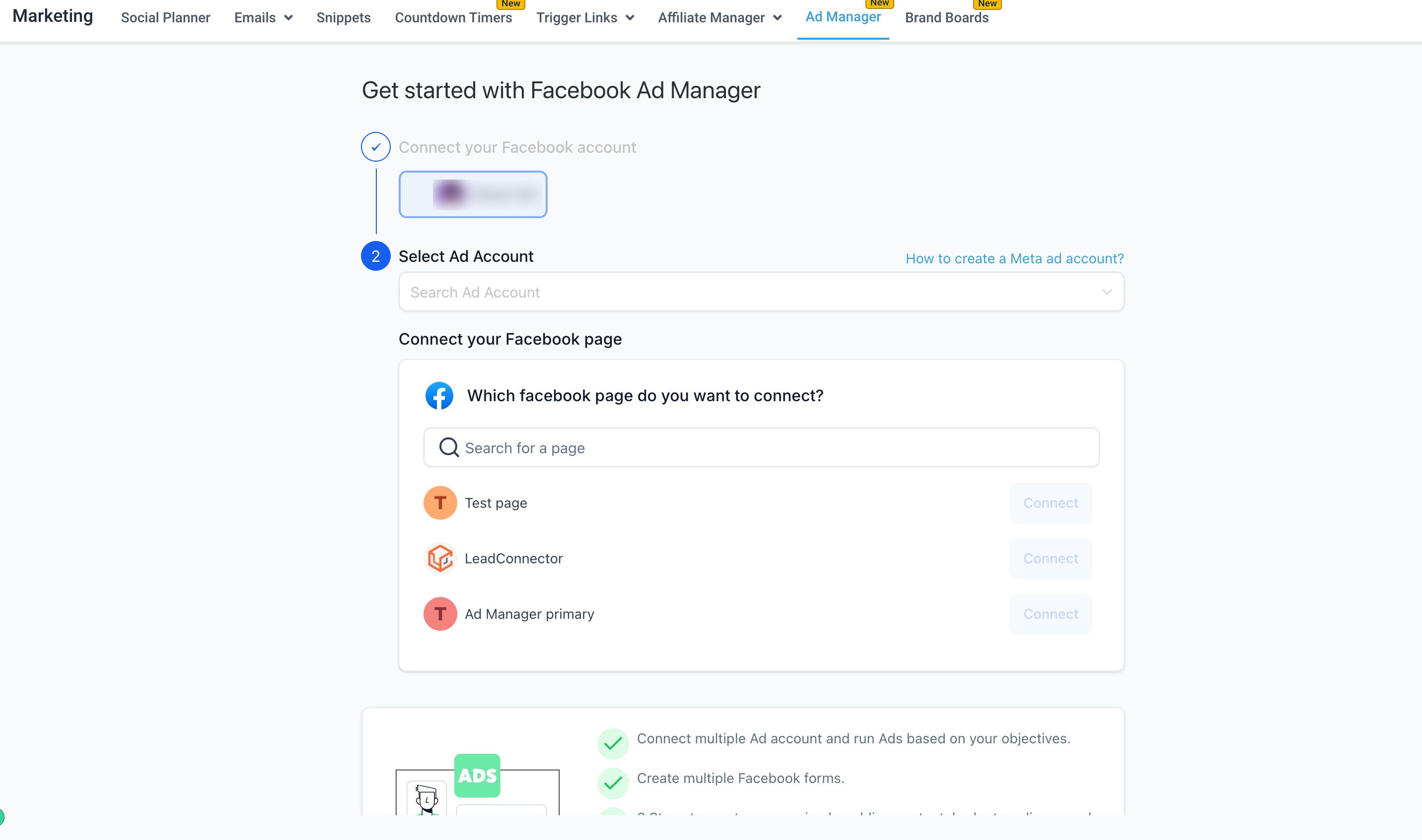 Ad Manager Home Page