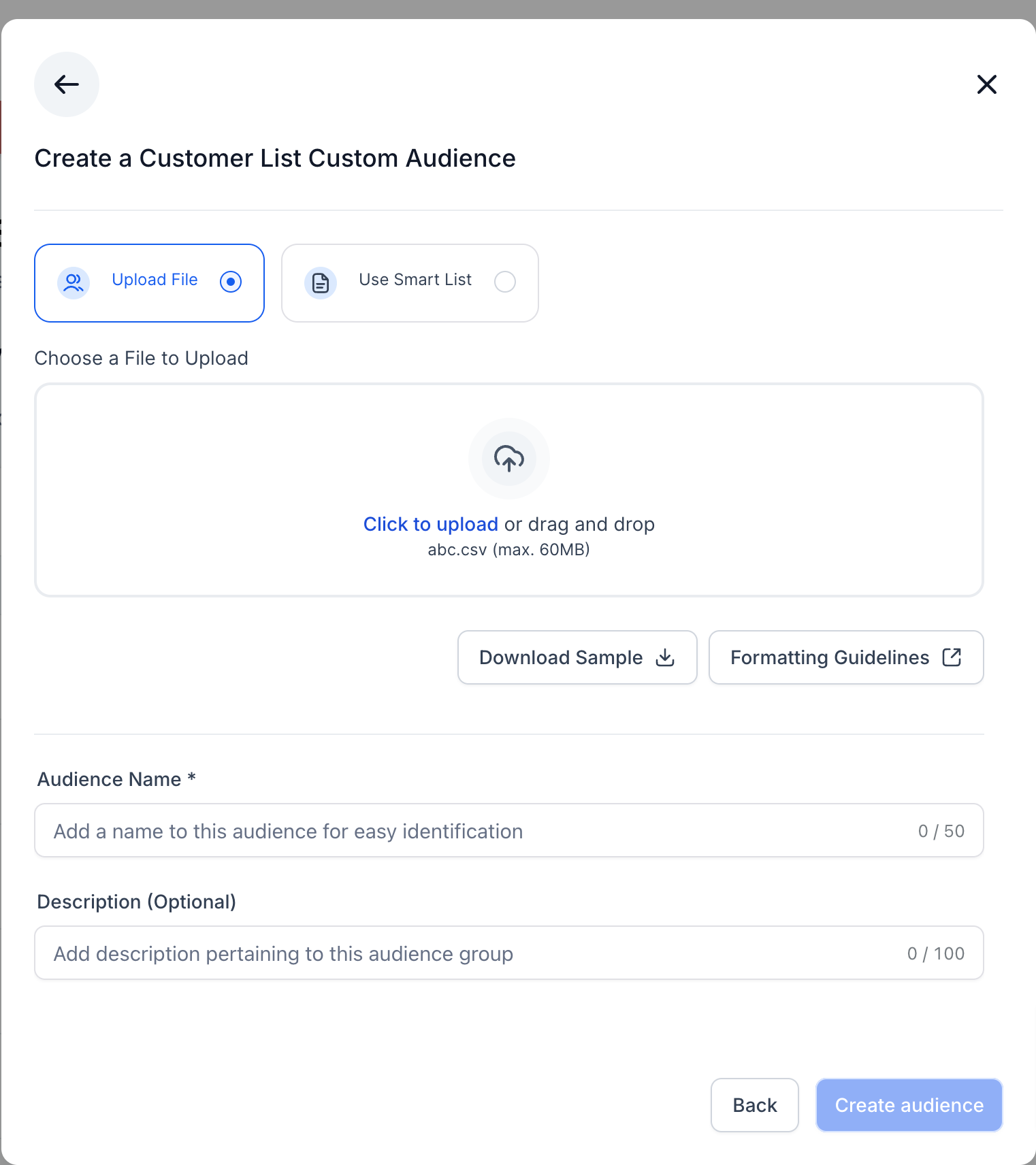Choose Customer List