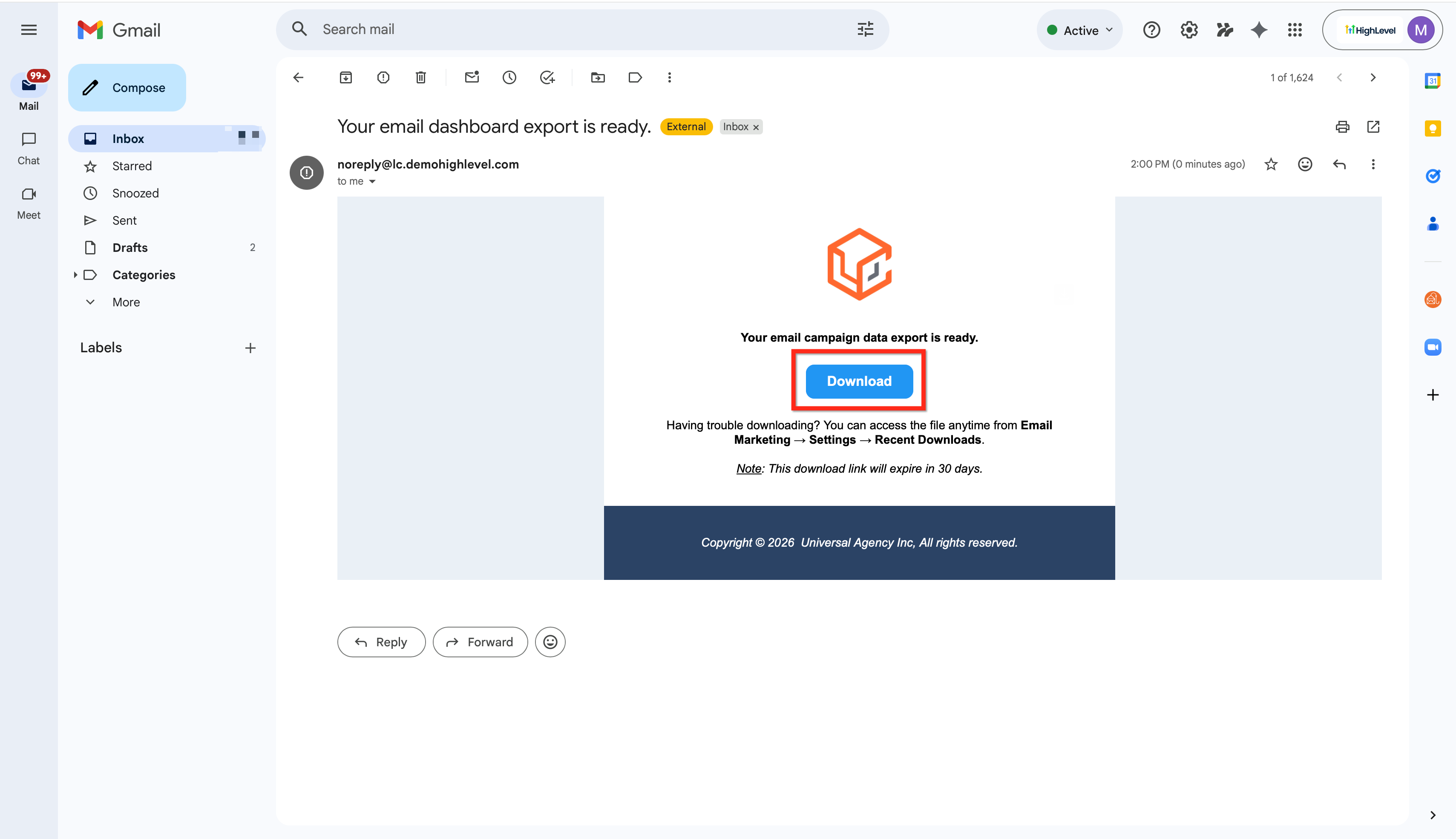 Email Delivery Input