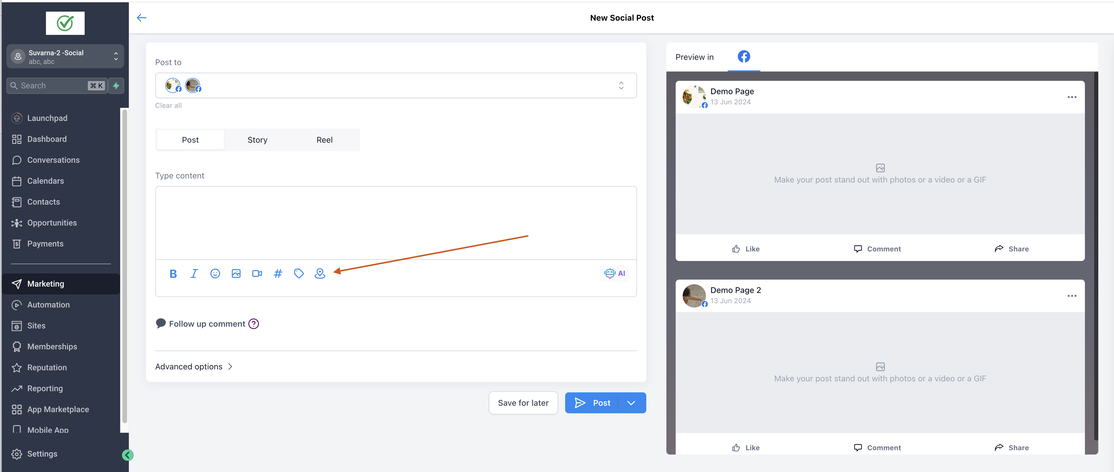 Choose Your Social Channels