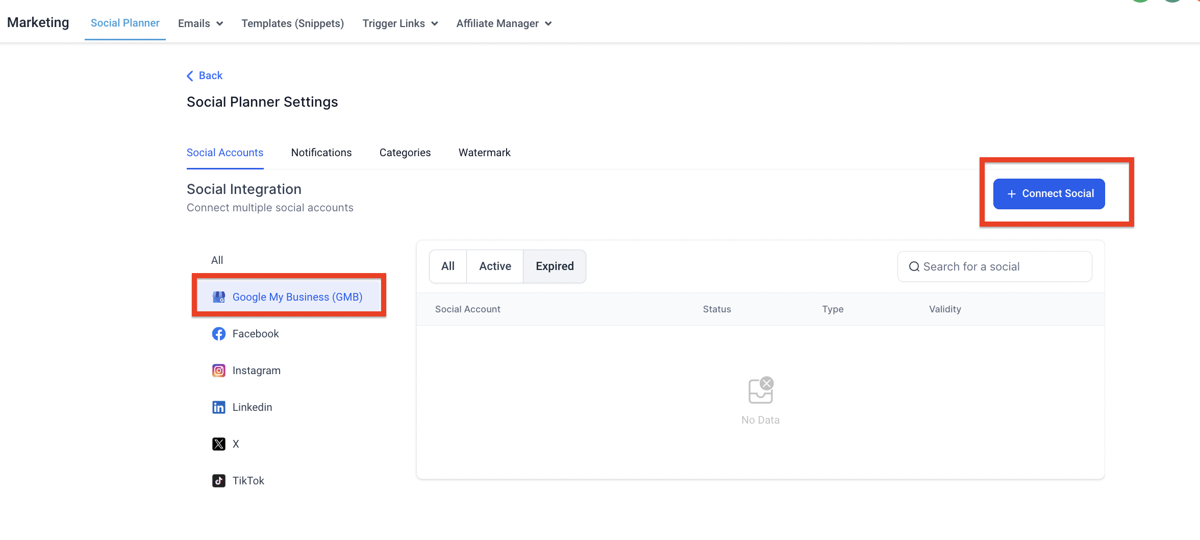 Choose Gmail Account
