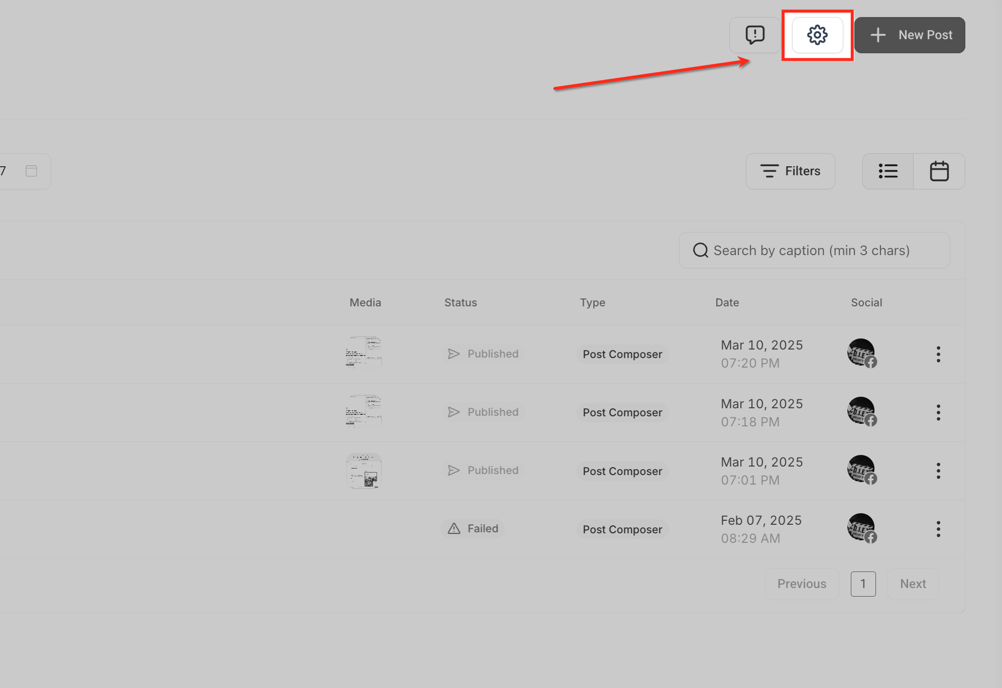 Open Social Planner Settings