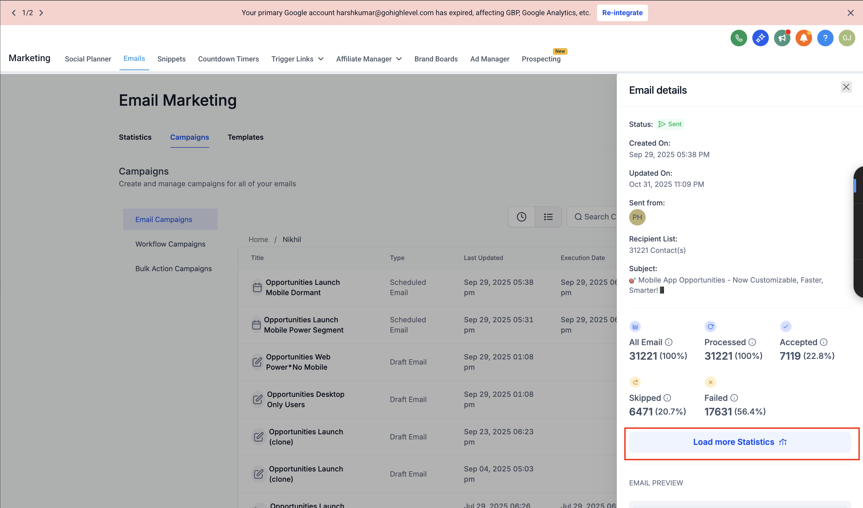 Select Click Performance Tab