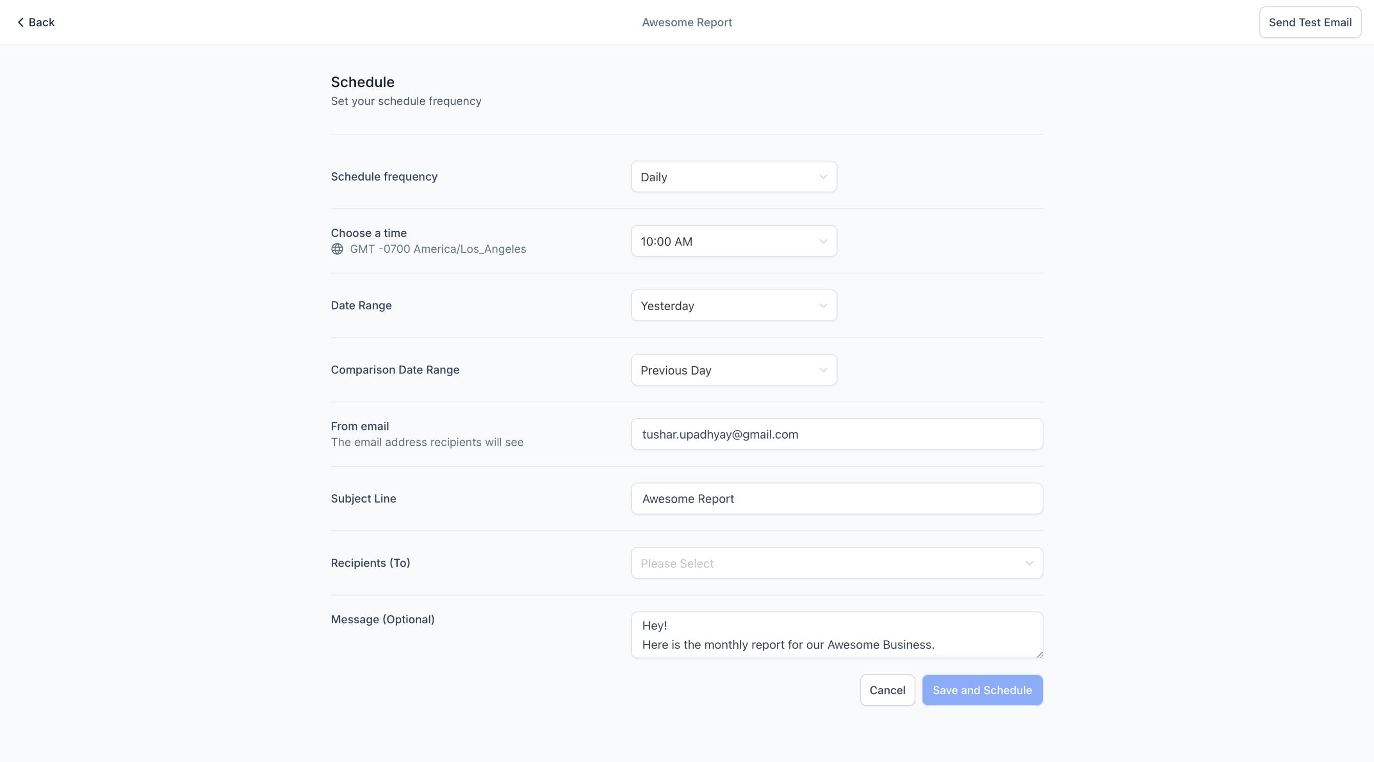 Manage Report Pages