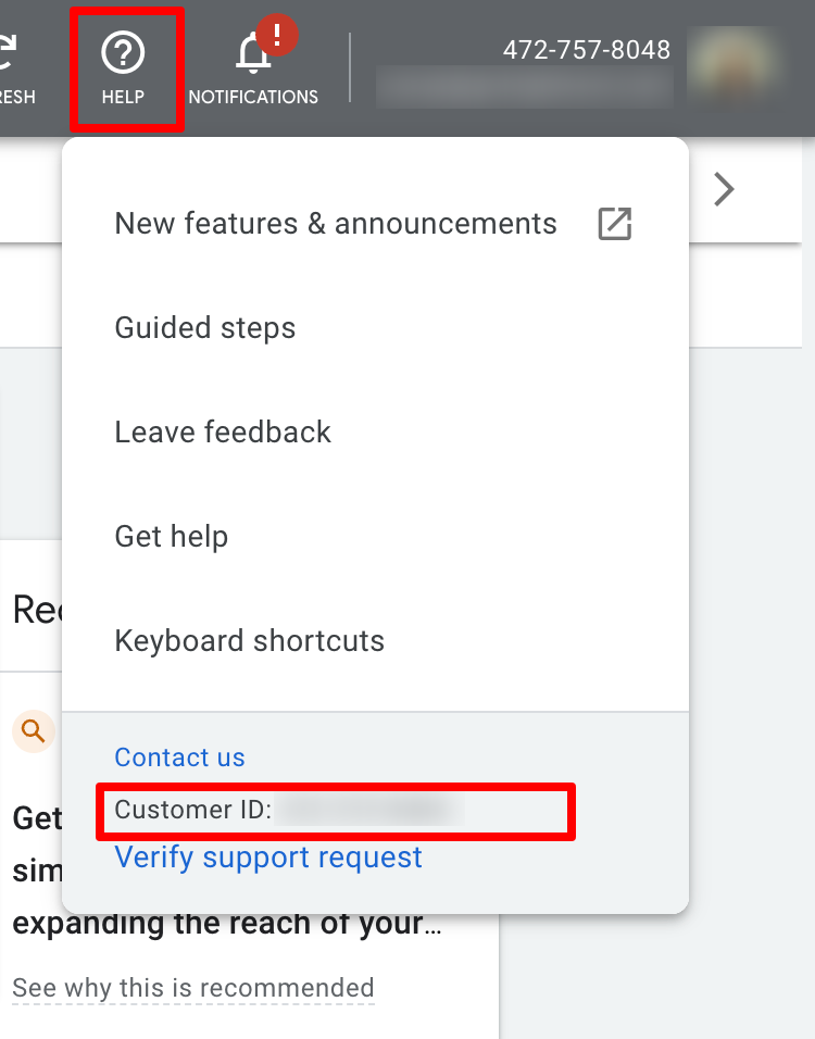 Google Ads Tracking Settings