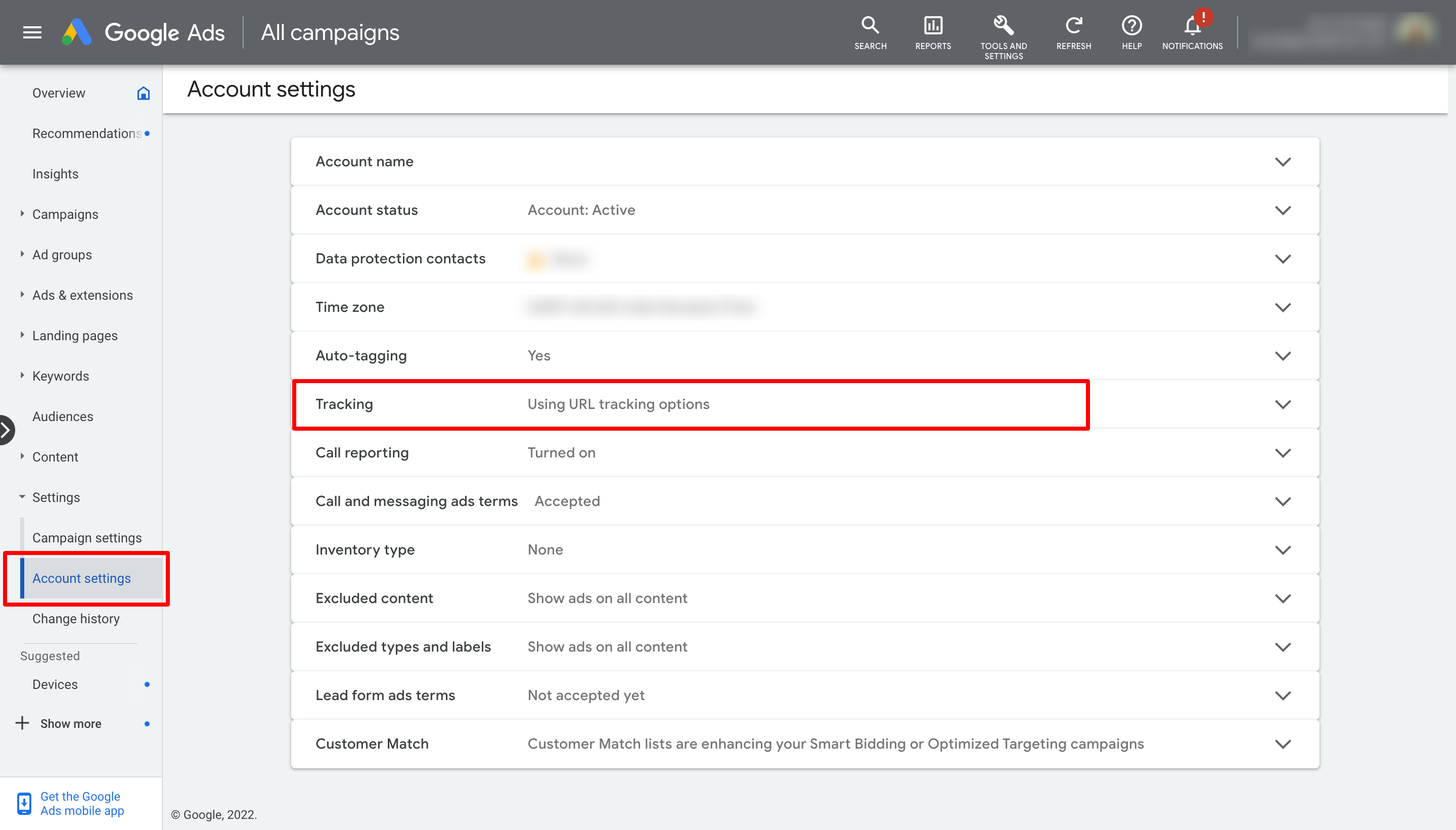 Tracking Template Field